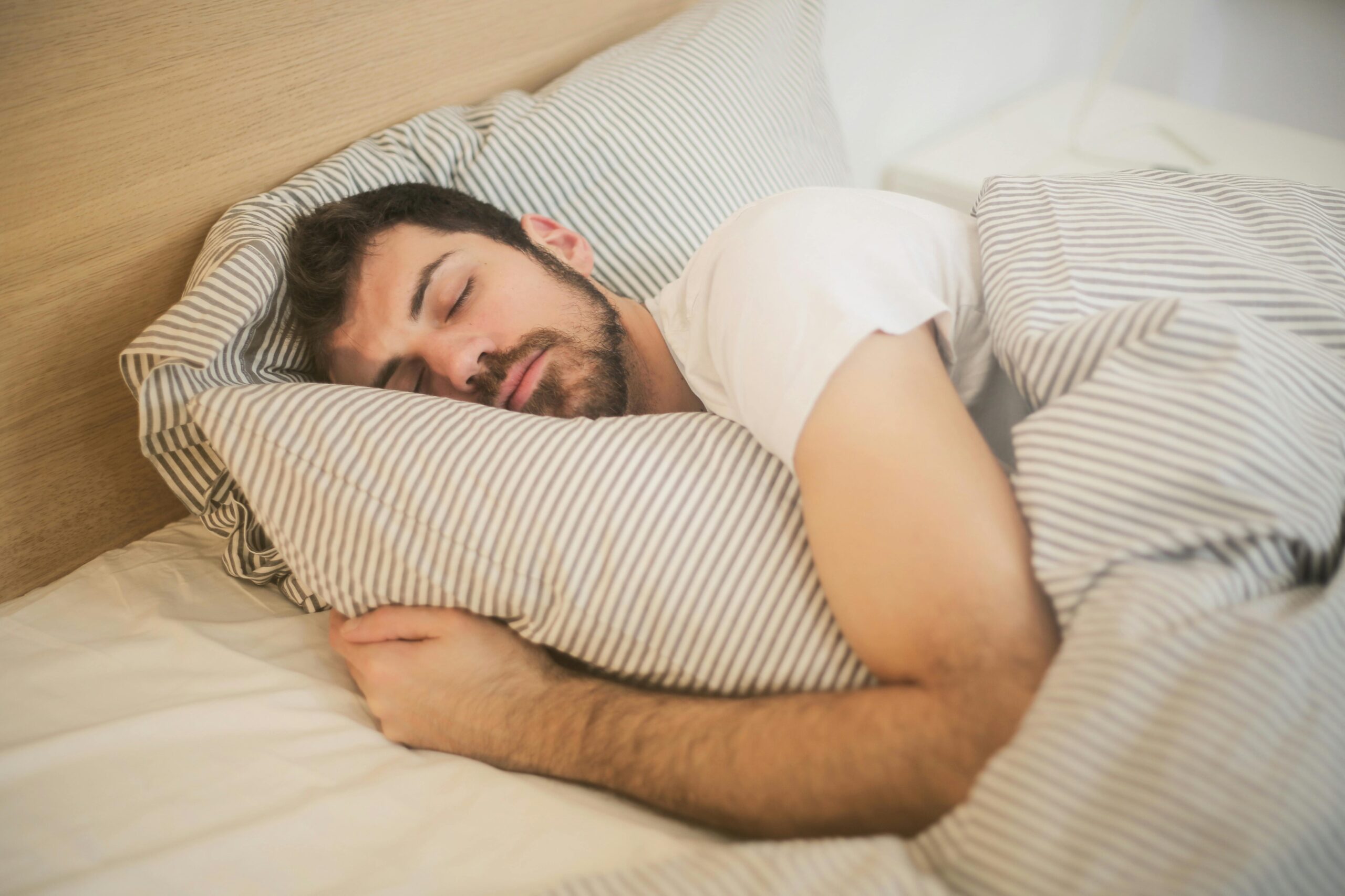 A nurse sleeping after a shift.